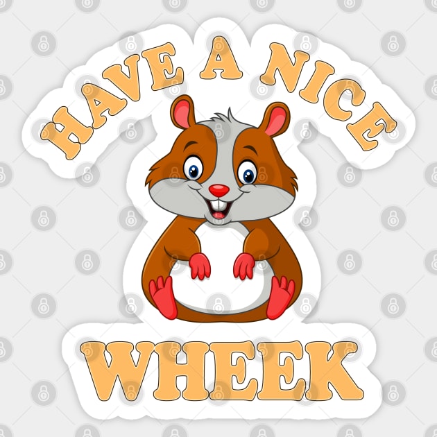 Guinea Pig Cavy Pet Furry Fluffy Wheek Sticker by HiDearPrint